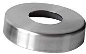 CROSO 500300 Cover Rosette Diameter 105 mm, bore Hole 42.8 mm, Height 16 mm, Polished Stainless Steel V2A, Silver, 42,8 mm