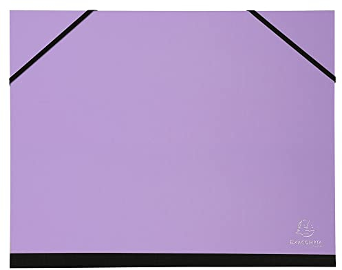 Exacompta 25660E Aquarel Zeichenmappe mit 2 Gummizügen, innen schwarzes Papier, Rücken aus Leinen, 28x38 cm - Format zum Abheften B4 (250 x 353 mm) - 1 Stück Zufallsfarbe