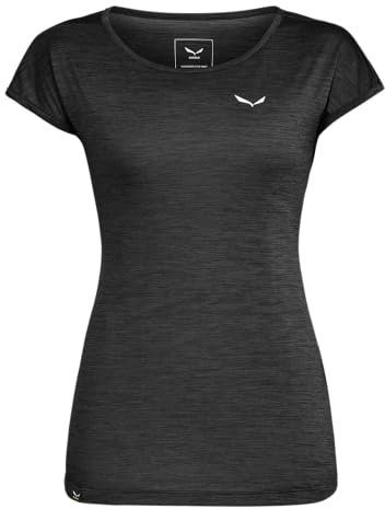 Salewa Puez Melange Dry T-shirt Women, Black out melange, 3XL