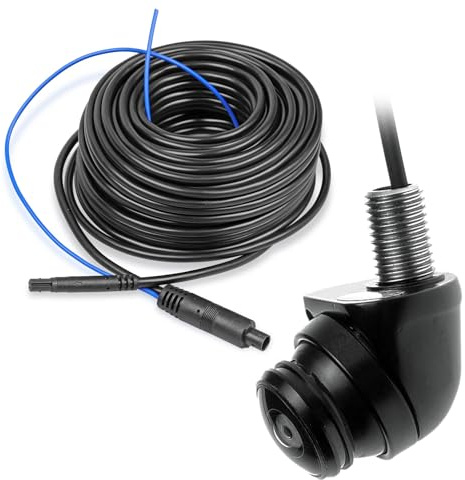 Carmedien mini Kamera mit 210° Ultra Weitwinkel, Set 15m Kabel, 12V 24V IP69K Rückfahrkamera, Seitenkamera, Frontkamera