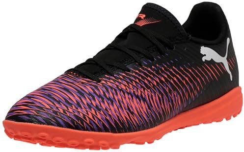 PUMA Unisex Future 8 Play TT Fussballschuh, Black White-Glowing RED, 39 EU