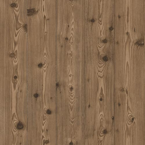 Rasch Papier peint 285215 - Papier peint aspect bois marron - Grain de bois réaliste - 10,05 x 0,53 m