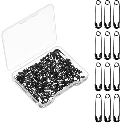 Molain 120pcs 19mm Mini Metal Safety Pins for Clothes, DIY Crafts & Jewelry Making - Black