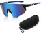 Sunshinestar Schnelle Brille Blau, Fahrradbrille Herren Damen, Sonnenbrille UV400 Schutz, Winddicht Anti-Beschlag, Für Sportbrille Radfahren MTB Rennrad Ski Laufen Angeln Golf Rave,Outdoor-Aktivitäten