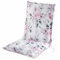 Eurofirany Stuhlkissen Sitzkissen 45x90 cm weiß-rosa Blumen Garten Kissen Outdoor Terasse Auflage Sitzauflage Bodenkissen Polster Polyester Balkon Patio Dekoration Dekokissen