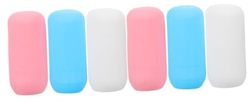Hohopeti 6 Pezzi Manicotti Elasticizzati Per Bottiglie Viaggio in Silicone Anti-perdita Coperture Per Lozione e Shampoo Design Estensibile e Per Viaggi e Attività All'aperto