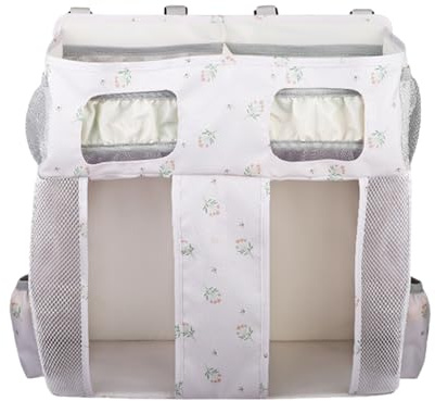 Dtaigou Organiseur de chevet – Poche pour berceau de bébé avec sangles – Organiseur de couches multi-compartiments pour chambre d'enfant, sac à couches Oxford grande capacité pour, garçons et