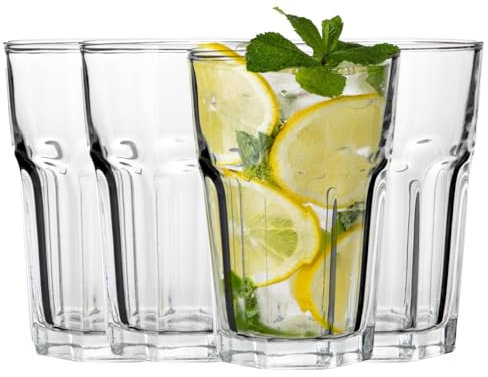 Premier Housewares Luxor Glass Tumblers, Clear, 8 x 8 x 12 cm