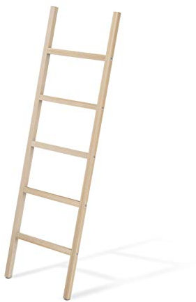 Toallero Escalera Madera Natural, con 5 PELDAÑOS, para baño