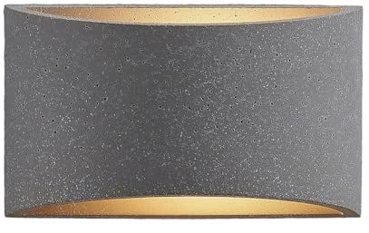 Lindby Beton Wandleuchte, Wandlampe Innen Edvin (Modern) in Alu aus (1 flammig G9) - Wandstrahler Wandbeleuchtung Schlafzimmer/Wohnzimmer Licht nach oben & unten Wohnzimmerleuchte