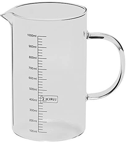 Lurch 70202 Chope doseuse en verre borosilicate résistant à la chaleur 1 l