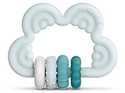 Suavinex Massaggiagengive in Silicone +6 Mesi, Massaggiagengive Didattico, Anello da Dentizione, Design Nuvola, Azzuro, 401441