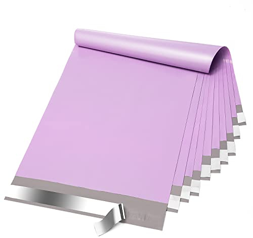 Fuxury Poly Mailers 10x13 Inch 50 Pcs,Shipping Bags for Clothing Purple