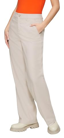 s.Oliver 2156574 Pantalón Largo con Pliegues, Pierna Ancha, 81W9, 46 Mujeres