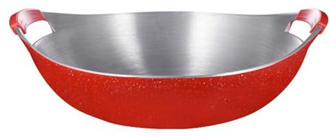 XHTLLO Fischtopf, Aluminiumlegierung, Kochender Fischsuppentopf Mit Doppelgriffen, Antihaftbeschichtung, Für Gewerbliches Kochen zu Hause(32cm)