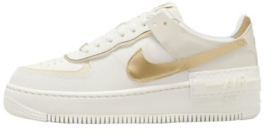 Nike Air Force 1 Shadow Damenschuhe (DZ1847-108, ail/coconut milk/metallic gold), Ail/Kokosmilch/Metallic Gold, 38 EU
