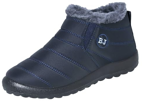 outlet clearance uk warehouse clearance Snow Boots Womens Winter Boots Wide Fit Ankle Boots Waterproof Work Boots Warm Faux Fur Lined Boots Cotton Walking Boots Slip On winter work boots