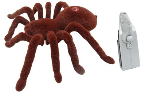 RC Spinne - Spinnen mit drahtloser Fernbedienung - Hohe Simulation, ferngesteuerte Spinne mit realistischen Texturen, glänzenden Augen, 8 Beinen, lebhaftes, gruseliges Streichspielzeug für den Aprilsc