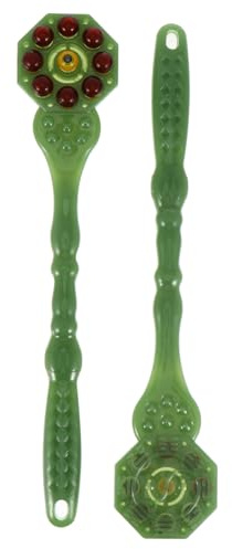 BAZEITFLOW Martillo Masajeador Corporal Verde 2 Piezas, Herramienta de Masaje Portátil Ligera y Resistente para Alivio Muscular