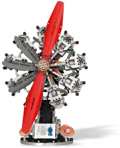 AoreSpty Kit Modelo Motor Radial de 9 Cilindros, 1100 Piezas y Hélice | Modelo radial eléctrico de nueve cilindros con pistones móviles, hélice y dos velocidades para observar su mecánica.