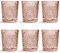 Vaso Hobstar Rosa de Libbey - 35,5 cl - 6 unidades – diseño vintage – apto para el lavavajillas
