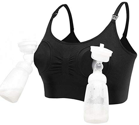 Springcmy Damen Still-BH Hände frei Still Brustpumpen BH Baumwolle Mama Unterwäsche ohne bügel Schwangerschaft Still-BH