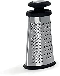 Barazzoni Mini Grattugia Piccola Ovale, 3 facce, Altezza 16cm, Ideale per Cioccolato e Noce Moscata, Acciaio Inox