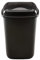 HRB Mülleimer 12 L schwarz glänzend mit Schwingdeckel, Tonne aus Hartplastik, Küche, Futtertonne (12 Liter)