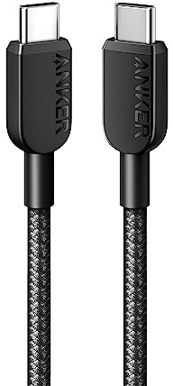 Anker USB C to USB C Charger Cable (3 ft / 0.9 m), 60W USB 2.0 Type C Cable, Fast Charging Power for iPhone 17/16/15, iPad Pro, Samsung Galaxy, MacBook Pro,and More