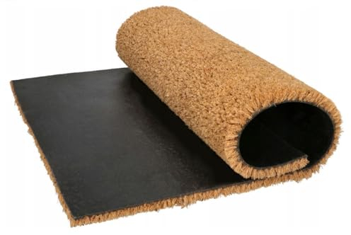 BirnePower Schmutzfangmatte Kokosmatte Türmatte Fußabtreter Türvorleger rutschfest Kokos Naturfasser (35 x 60 cm)