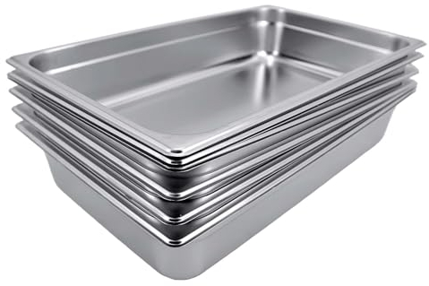 TAIMIKO GN Behälter Komplettset 6x GN 1/1 Edelstahl 100mm lebensmittelechter & hitzebeständiger Gastronormbehälter Gastro Norm Behälter