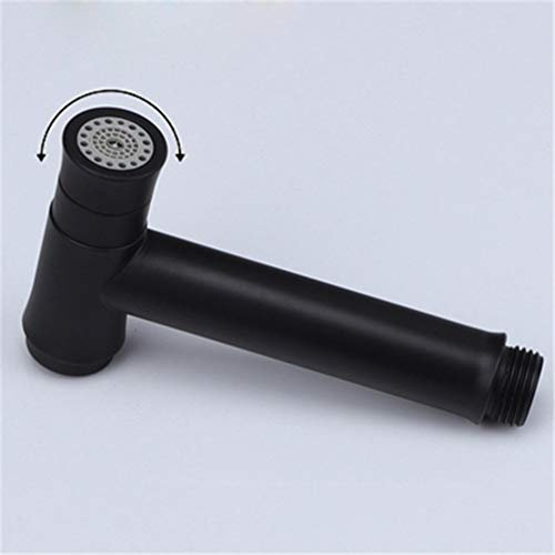 Bidetkranar svart mässing Enkel kallt toaletthörnventil handhållen hygienisk duschhuvudtvätt Pet Sprayer Airbrush TAPS Toalett, stil 4 (stil 1)