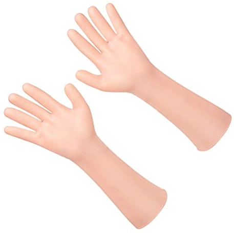 VICASKY Reusable Moisturizing Hand Gloves for Women Made of Soft Sebs Material with Khaki Colour Easy to Clean and Wear for Hand Care Spa Supplies and Exfoliation to Protect and Nourish