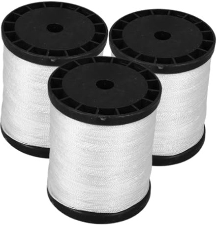 HEATSHAKING 3 Rolls of Tough Nylon Masonry String Line Flexible Construction Twine for Building Bricklaying and Outdoor Use
