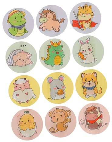 Anneome Vendajes Adhesivos Redondos Adhesivo Fuerte y Transpirable para Niños 120 con Diseño de Dibujos Animados y Protección de Heridas Pequeñas Ideales para Camping