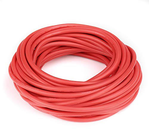 XJS Electric Copper Core Flexible Silicone Wire Cable Red 10M 32.8Ft (22AWG 20KV)