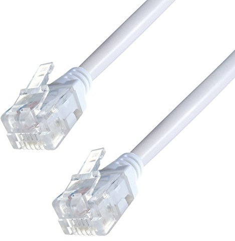 RGB Networks Ltd Super High Speed ADSL 2+ Cable Telephone Extension RJ11-RJ11 5m Cat5e BT Broadband up to 10 Times faster than Standard Phone Cable Gold Plated Connector Premium Quality (5m).