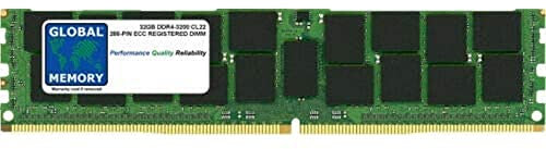 32GB DDR4 3200MHz PC4-25600 288-PIN ECC REGISTERED DIMM (RDIMM) MEMORY RAM COMPATIBLE WITH SERVERS/WORKSTATIONS/MOTHERBOARDS (*NOT FOR PCs*)