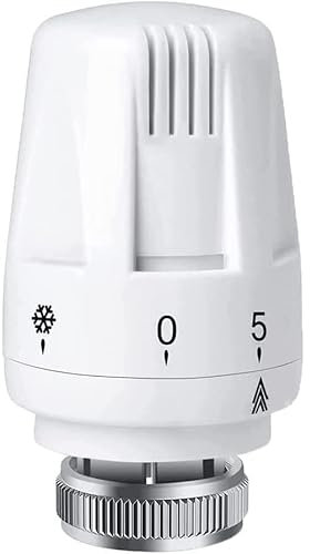 Youery Standard Thermostat Heizkörperventil Ersatzkopf, M30 x 1,5 Thermostat Heizkörperventil Heizsystem Pneumatische Temperaturregelventile für Waschbecken Bad Toilette