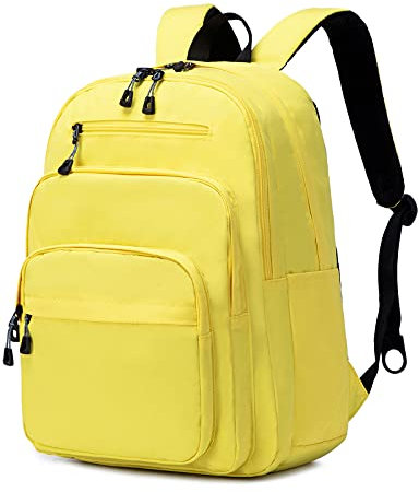 Lanola Laptop-Rucksack für Schule / Business / Reisen, passend für 15,6 Zoll Laptoptasche - Gelb -