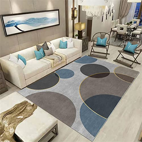 Teppich, Carpet, Teppich Wohnzimmer, Carpet Living Room, Teppich Schlafzimmer, Flur Teppich, Teppich Waschbar rutschfest, Teppich Kurzflor, 3D Teppich Flauschig Bunt Weich Groß (Runden ) 140x200cm