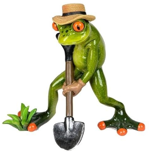 formano wunderbarer Frosch Gärtner mit Schaufel,Froschhausen