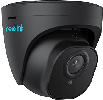Reolink 5MP PoE Camara Vigilancia Exterior con Detección Personas/Vehículos IP Domo Cámara Seguridad IP67 Impermeable, Grabación de Audio, con Ranura para Tarjeta SD RLC-520A Negro