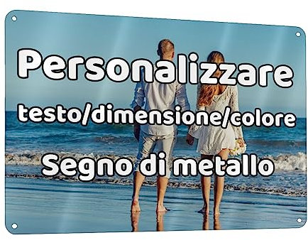 GZYZXP Targa in Metallo Personalizzata, Cartello in Metallo Personalizzato per casa o Lavoro con Il Tuo Messaggio, Interno ed Esterno, per la casa e Ufficio Bar, Impermeabile e Resistente ai Raggi UV
