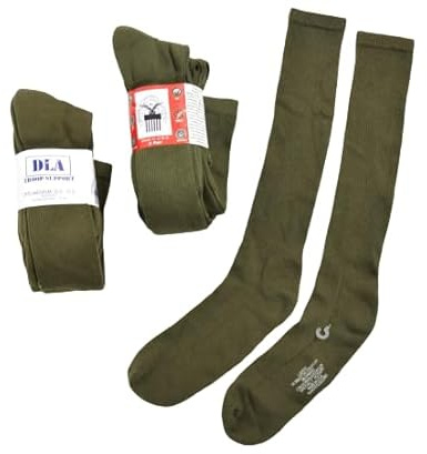 3 pares de calcetines gruesos de longitud larga del ejército de EE. UU., calcetines gruesos para botas USMC verde oliva