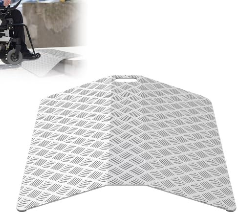 XMTECH Rampe de seuil en aluminium pour fauteuil roulant - Rampe de pont - Rampe de seuil de porte - Charge maximale : 270 kg - Longueur : 60 cm