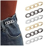 LunarCharm 6-Pack Adjustable Waist Clips for Trousers, Practical Waist Tightener and Band Clips for Tailoring Trousers, Ideal for Adjustable Jeans Buttons