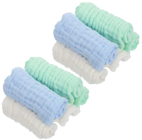 Toddmomy 10piezas Toalla Cuadrada Muselina Incluye Toallitas para Eructar Paños de Algodón para Recién Nacidos para Uso Baño y Cuidado Infantil