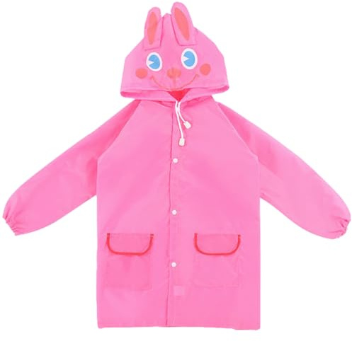 OIXEYA Unisexe Manteau imperméable Enfant Fille Cape de Pluie Enfant Imperméable Veste Encapuchonné Manteau de Pluie à Capuche Chauves Souris pour L'école Voyage Randonnée Cyclisme Extérieur 3-7 Ans