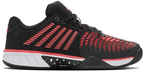K-Swiss Mens Express Light 3 Padel Tennis Shoe, Black Micro Chip Neon Lava, 9.5 UK